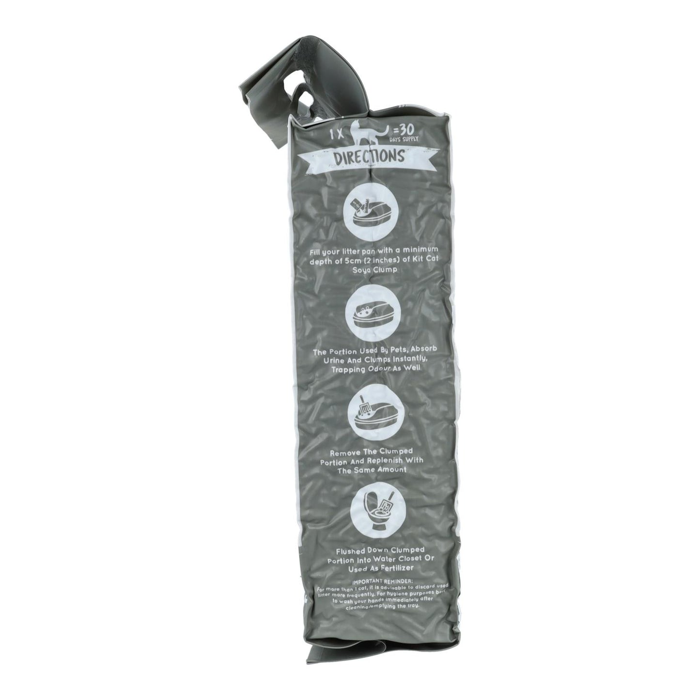 Katzenstreu-Set Eco SoyaClump – Charcoal 7 l Katzenstreu