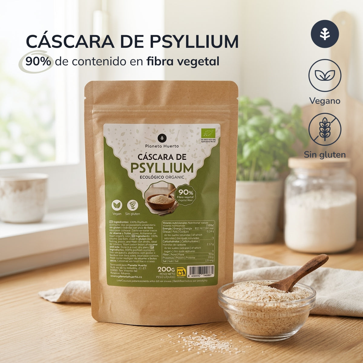Frusta di psillio ECO Planeta Huerto 200 g