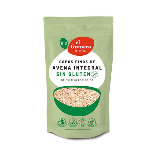 Glutenfria ekologiska fullkornsflingor El Granero 500 g