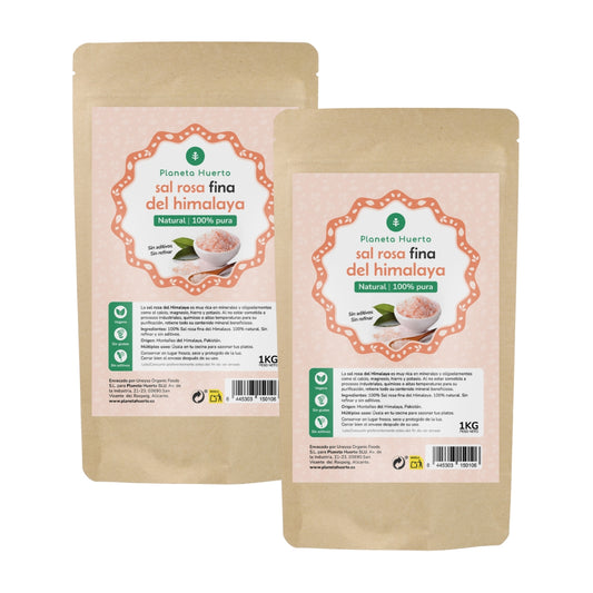 Pack 2x Pink Himalayan Salt ECO Planet Orchard 1 kg