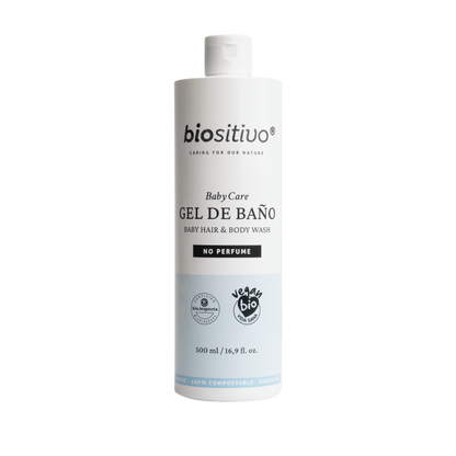 Pack 6x Gel douche et shampooing pour bébés, Biositivo, 500 ml