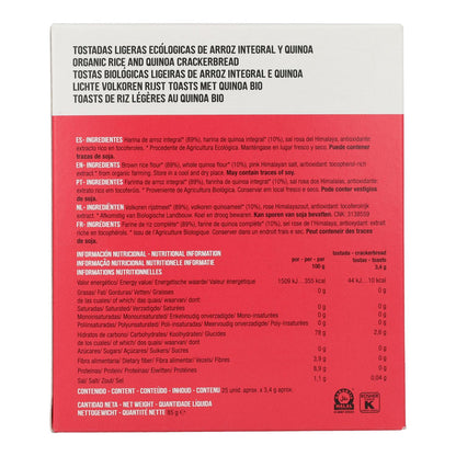 Bio-Vollkornreis- und Quinoa-Toasts, glutenfrei, Soria Natural, 85 g