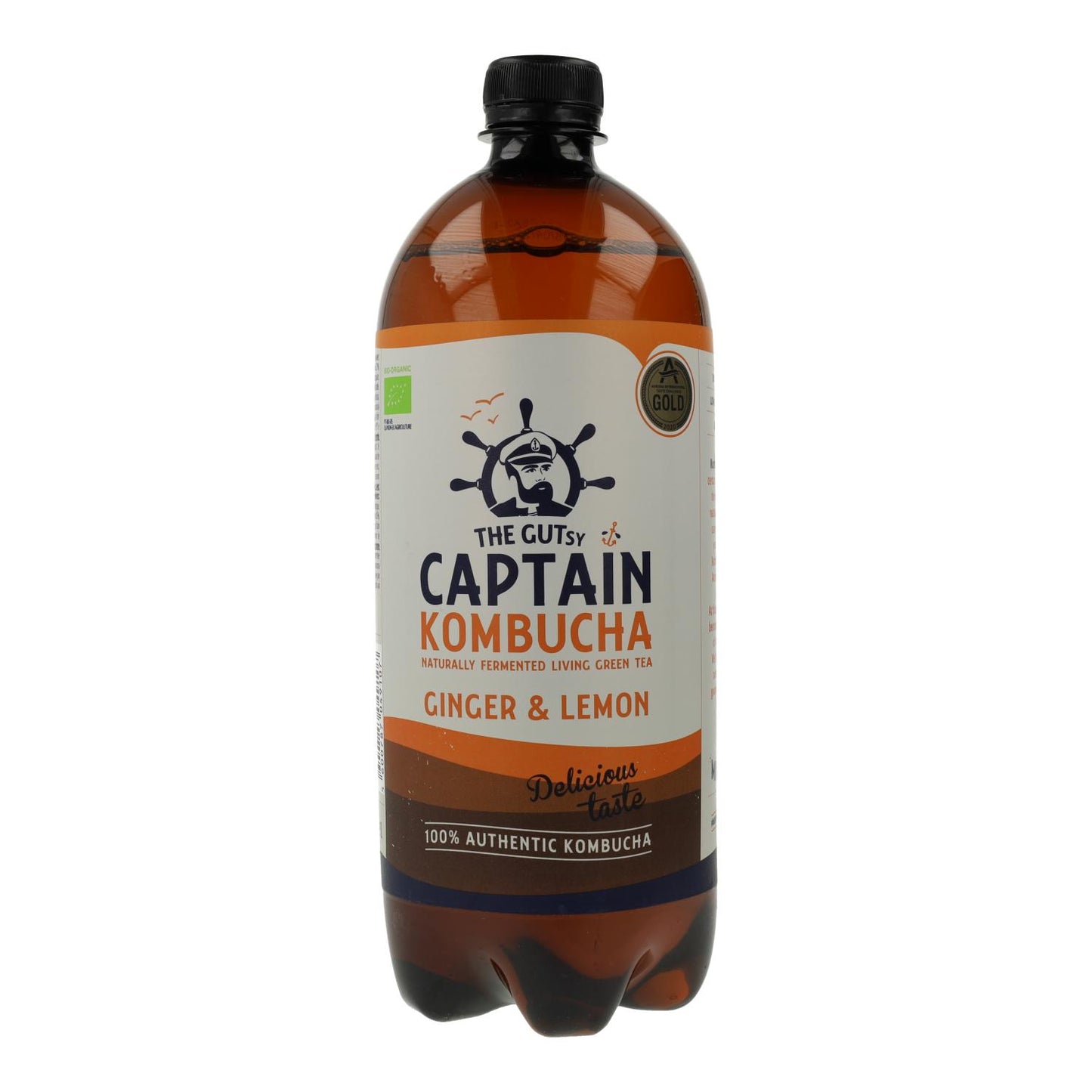 Captain Kombucha Organic Ginger and Lemon Kombucha Drink 400 ml