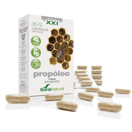 30-S Propolis med förlängd frisättning Soria Natural 30 kapslar