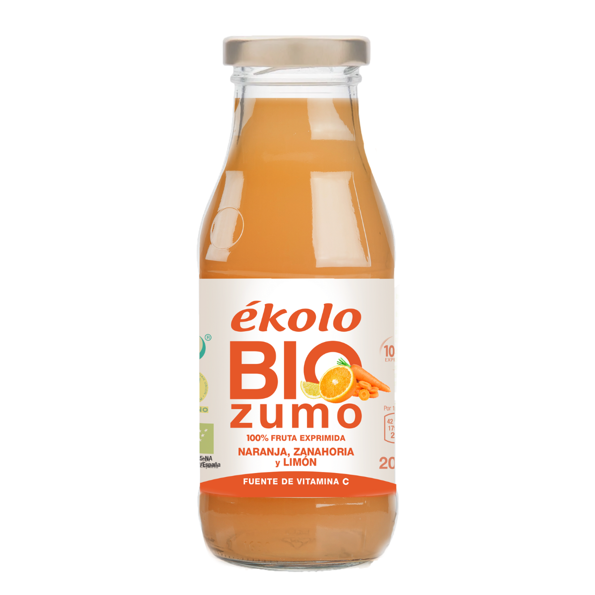 Bio-Orangen- und Karottensaft Ékolo 200 ml 