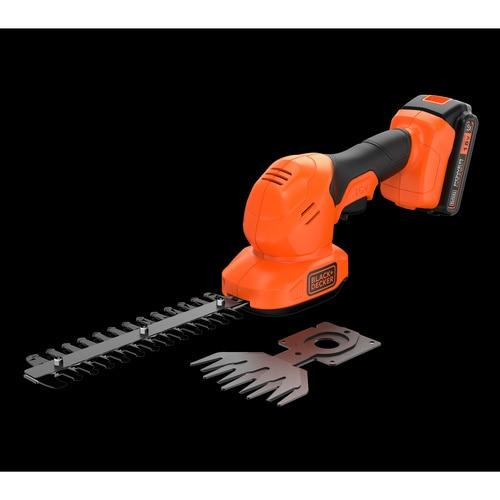 Black+Decker BCSS18D1-QW 18V 2Ah Lithium Battery Lawn Mower + Hedge Trimmer Kit