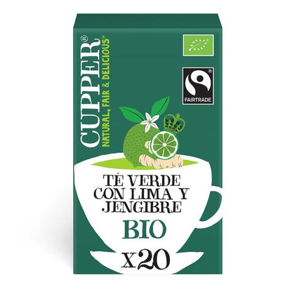 Tè verde lime e zenzero Bio Cupper 20 bustine