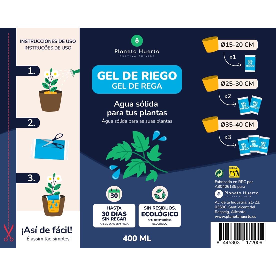 Förpackning 4 x Planet Garden Watering Gel 400 ml