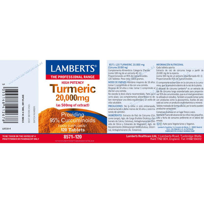 Gurkmeja Lamberts 60 tabletter 20 000 mg