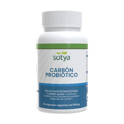 Probiotische koolstof Sotya 90 plantaardige capsules van 550 mg