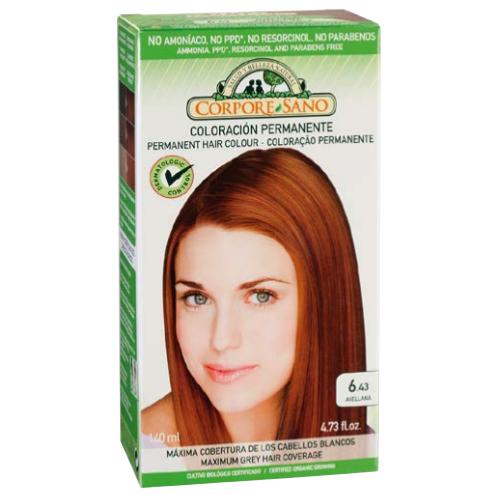 Permanente Haarfarbe Nr. 6.43 Haselnuss Corpore Sano 140 ml