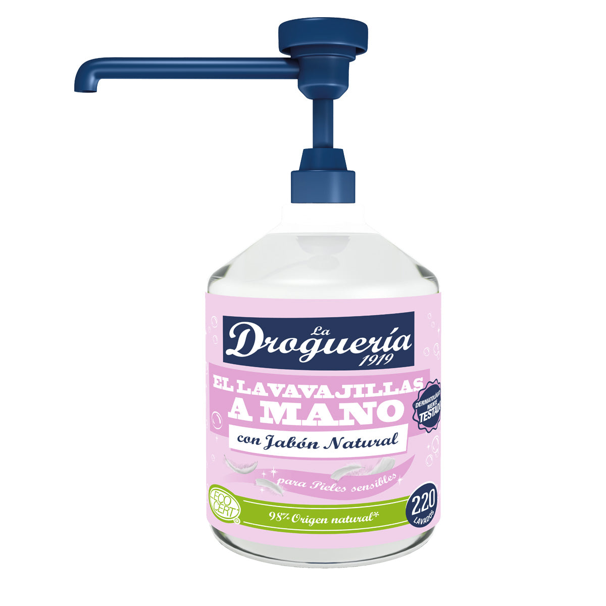 LA DROGUERIA 1919 diluted natural soap dishwashing liquid for sensitive skin, 500 ml