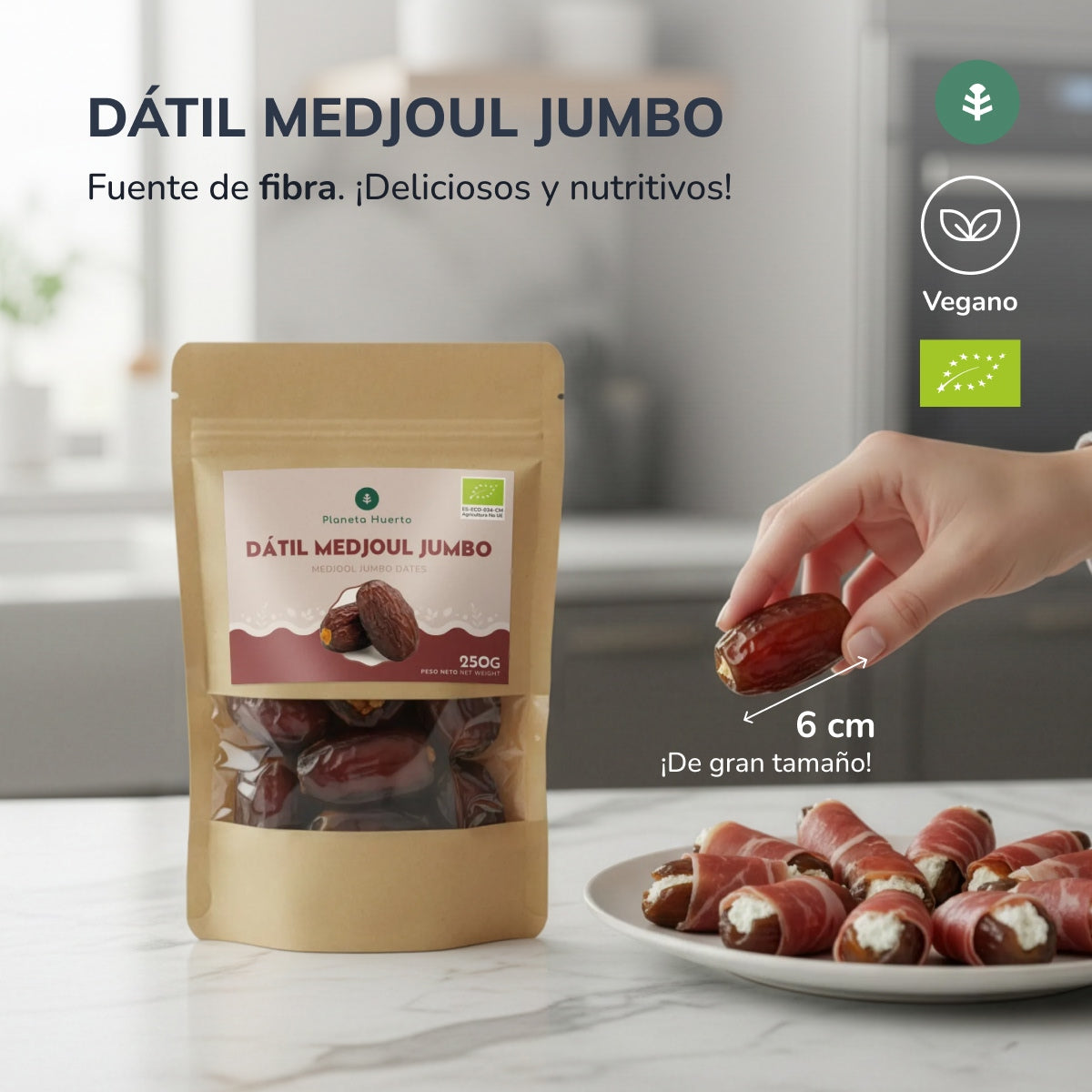 Dattes medjoul jumbo ECO Planeta Huerto 250 g