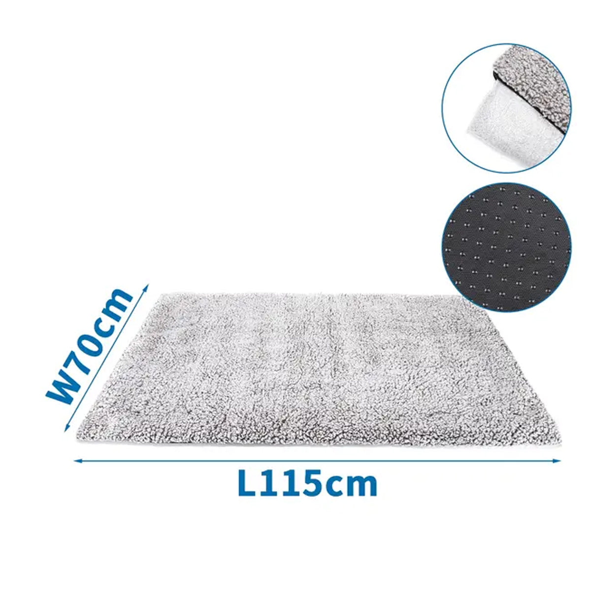 Tapis chauffant pour animaux de compagnie 115 x 70 cm Nobleza