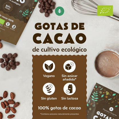 Schokoladentropfen 100% Kakao ECO Planeta Huerto 200 g