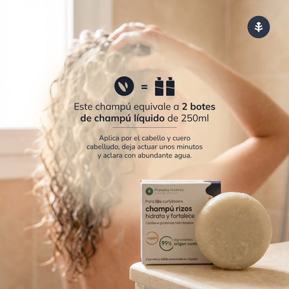 Curly Method Shampooing solide avec protéines hydrolysées Planeta Huerto 85 g