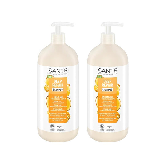 2er-Pack Intensiv-Reparatur-Shampoo Squalan Sante 950 ml