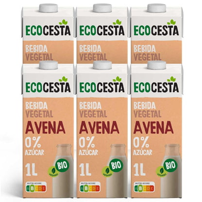 6er-Pack Bio-Haferdrink 0 % Zucker Ecocesta 1L