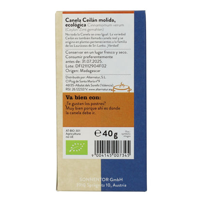 Cannelle de Ceylan moulue bio 40 g Sonnentor