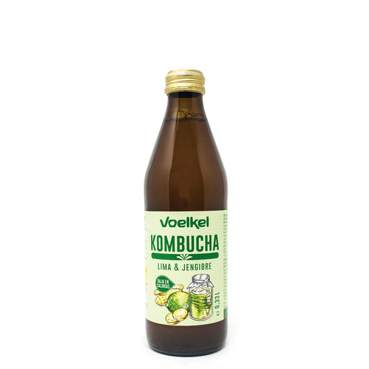 Kombucha med lime och ingefära Voelkel 330 ml