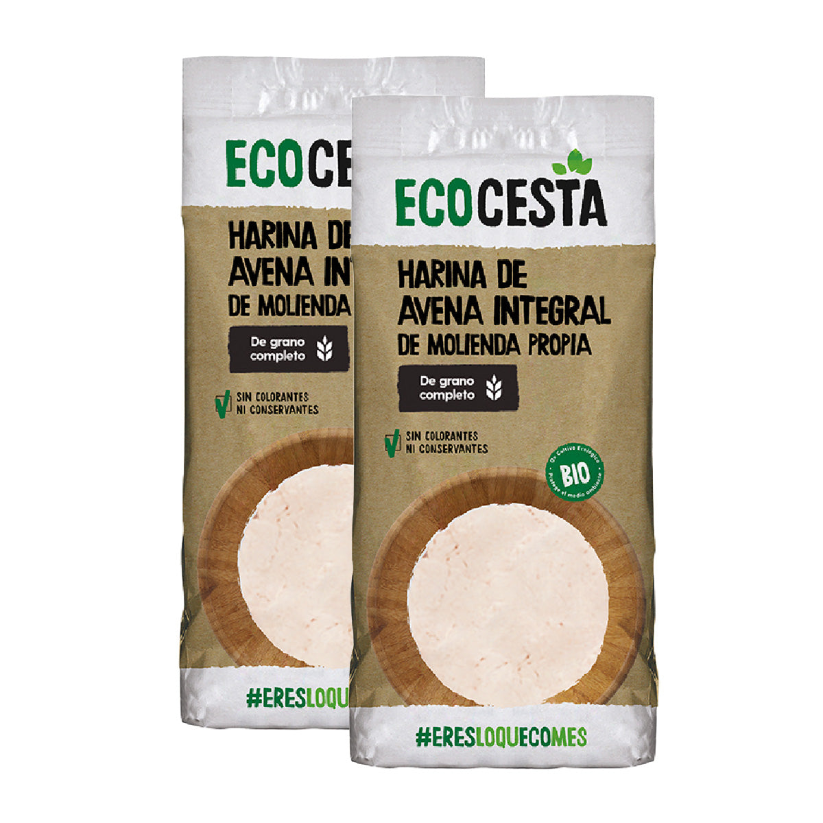Opakowanie 2x mąka owsiana pełnoziarnista Bio, Ecocesta, 500 g