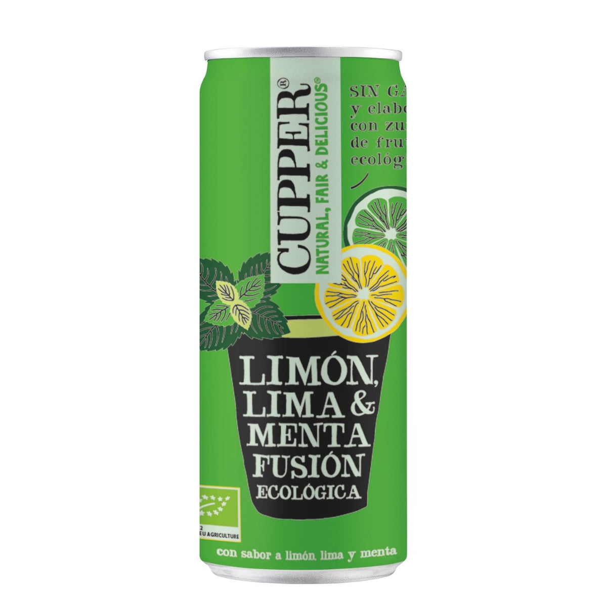 Bio Cupper mint-, citron- och limadryck 250 ml