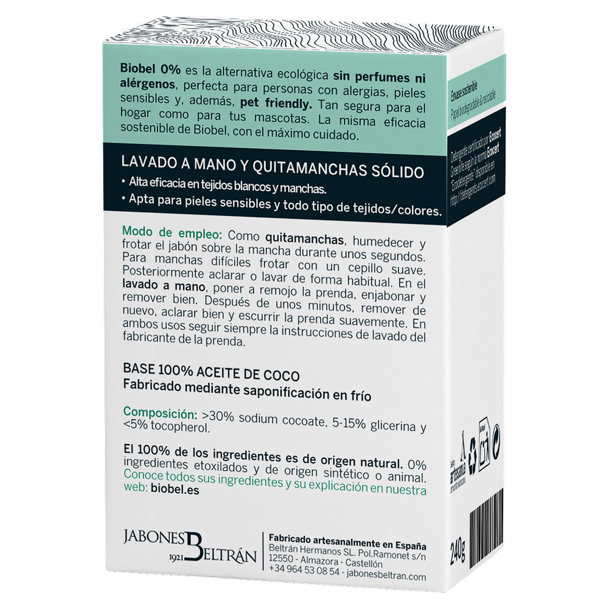 Biobel 0% Kokosnussseife, 240 g