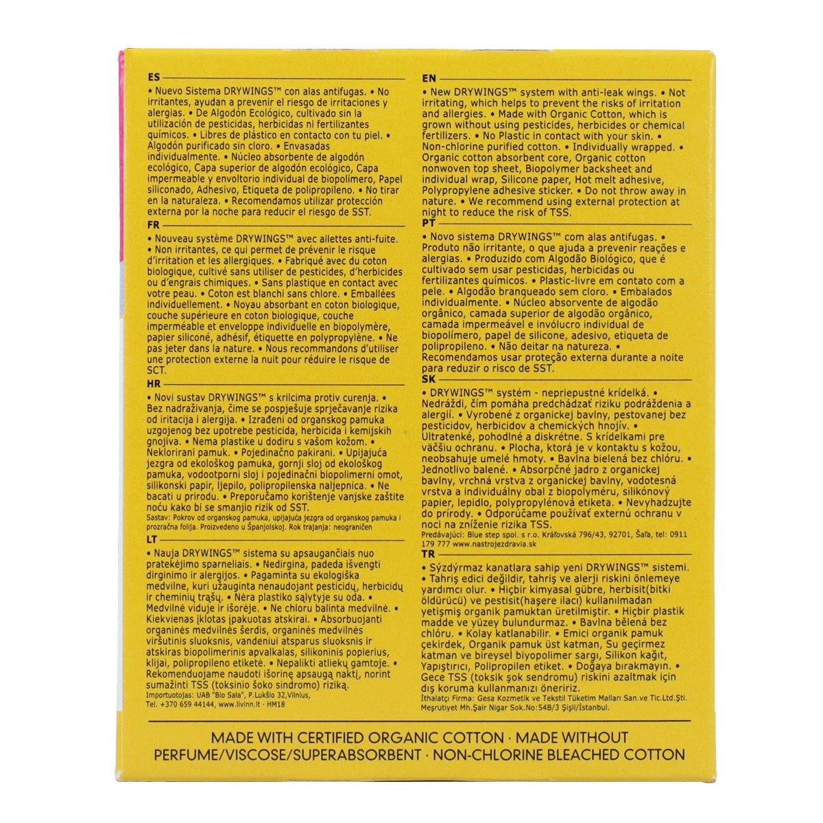 Ultra-Binden aus 100 % Baumwolle Masmi 10 Stück