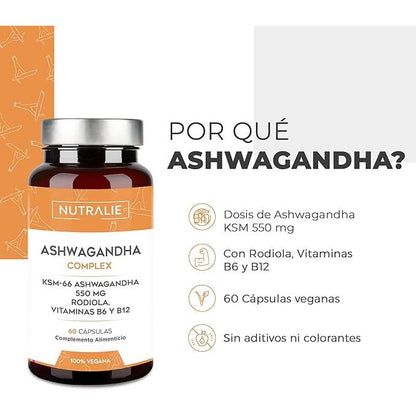 Ashwagandha met vitamine B6 en B12 Nutralie 60 capsules