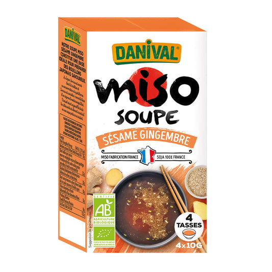 Bio-Sesam-Ingwer-Miso-Suppe, DANIVAL, 4 x 10 g