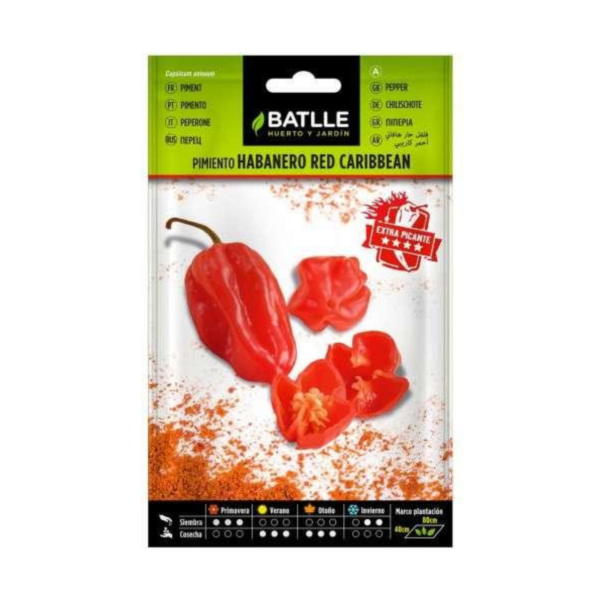 Semi di peperoncino Habanero Red Caribean Batlle