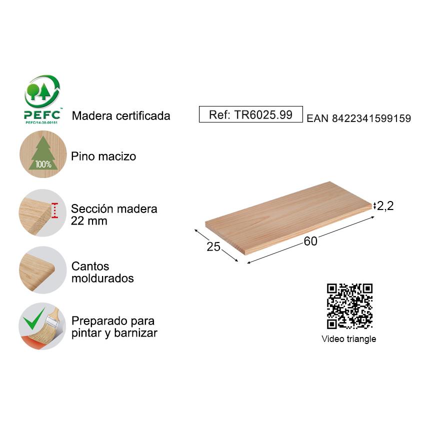 Wandplank Triangle 90x17 cm