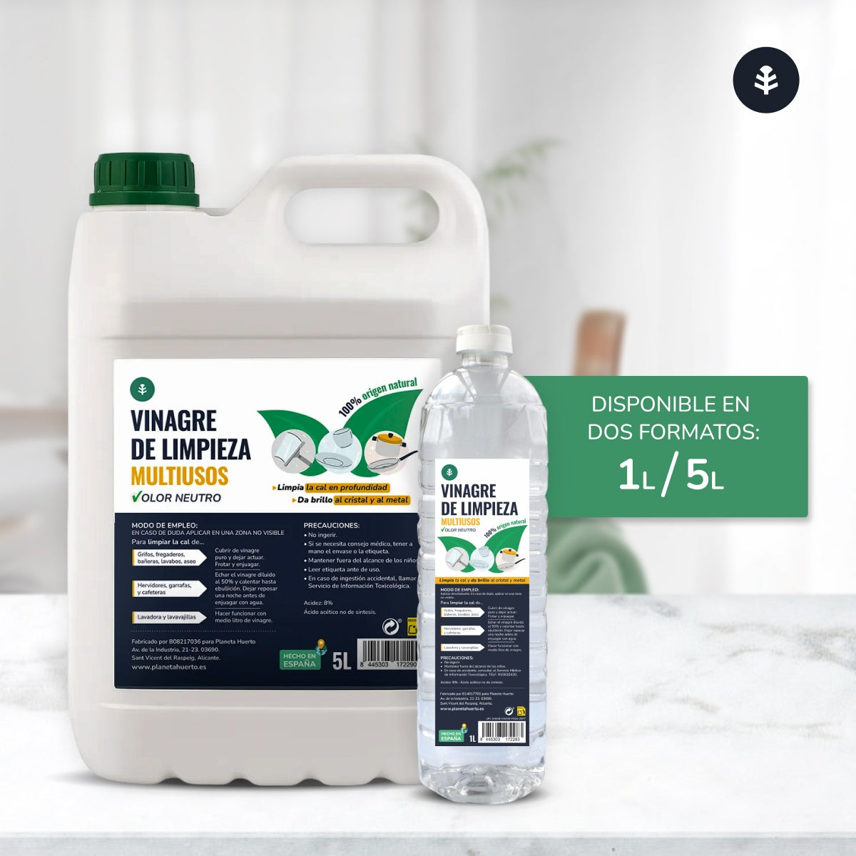 Aceto di pulizia bianco 5L Planeta Huerto