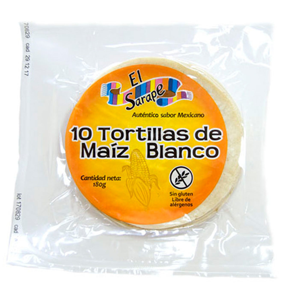 Mais-Tortillas 12 cm (10 Stück) (Ladenformat) El Sarape 170 g