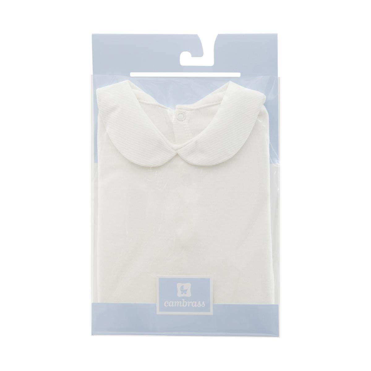 Beige bodysuit with collar and short sleeves Cambrass size 3