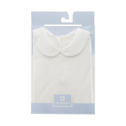 Beige bodysuit with collar and short sleeves Cambrass size 3