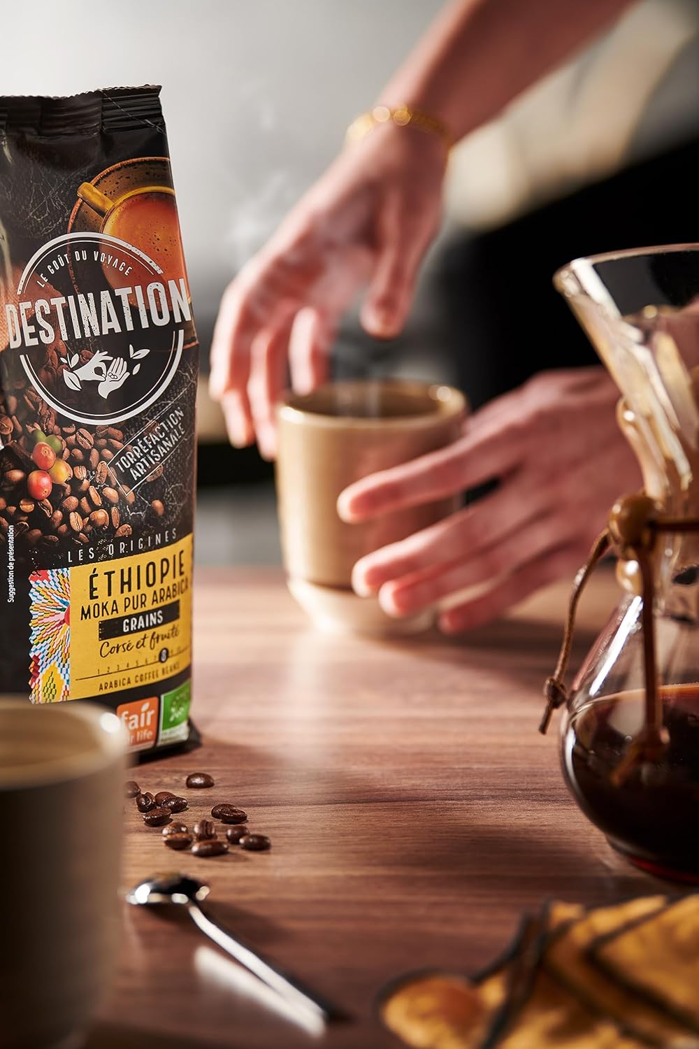 Caffè macinato Etiopia Moka 100% Arabica BIO Destination 250 g