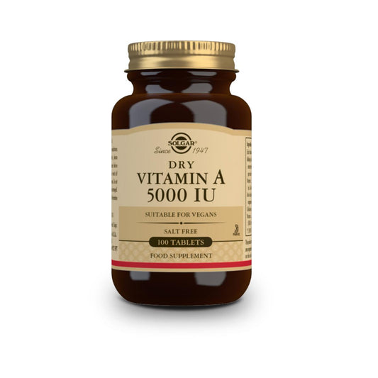 Vitamin A Dry 5000 IU palmitate, 100 tablets (5000 IU)