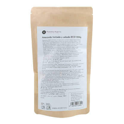 Noix de cajou grillées et salées ECO Planeta Huerto 250 g