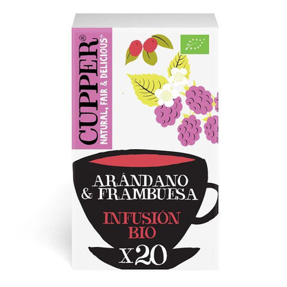 Infuso mirtillo e lampone biologico Cupper 20 bustine
