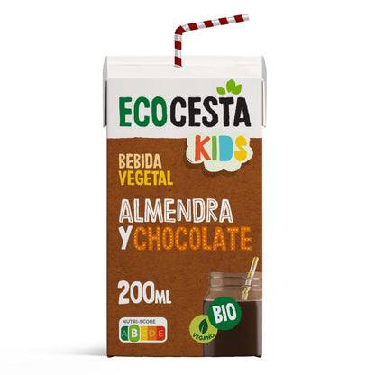 Biologische plantaardige amandeldrank met chocolade Ecocesta 200 ml