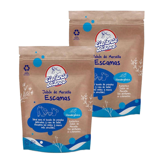 Lot de 2 paquets de flocons Mimidu ECO White Elephant de 200 g