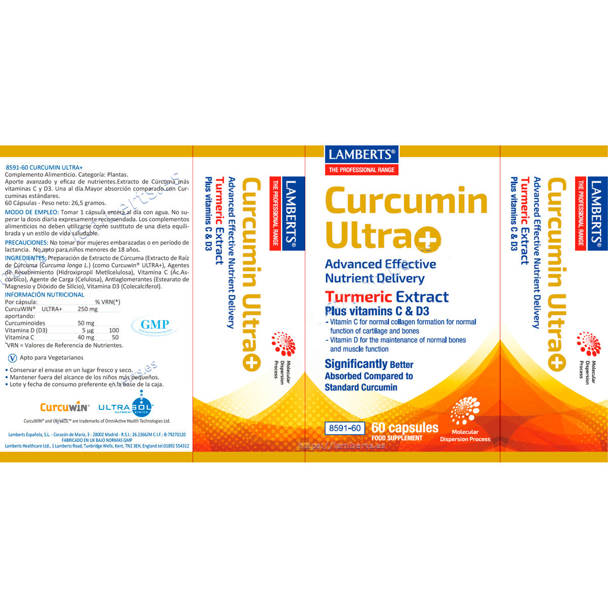 Curcumin Ultra + Lamberts 60 capsules