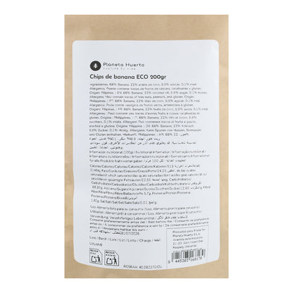Chips de plátano ECO Planeta Huerto 200 g