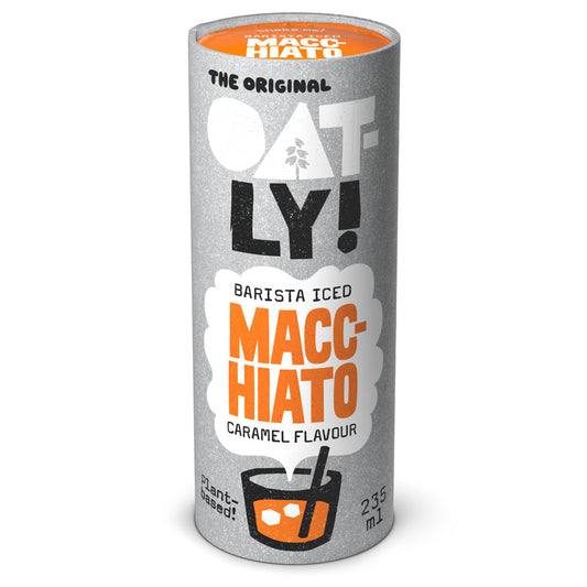 Caramel-flavoured iced macchiato barista, Oatly, 235 ml