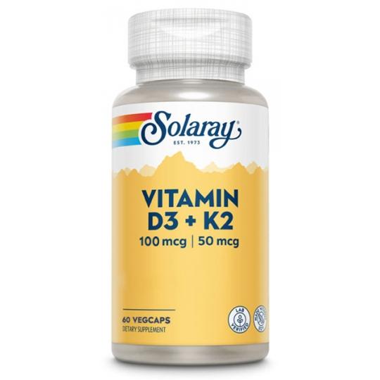 Vitamine D3-K2 Solaray 60 capsules