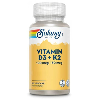 Vitamine D3-K2 Solaray 60 capsules