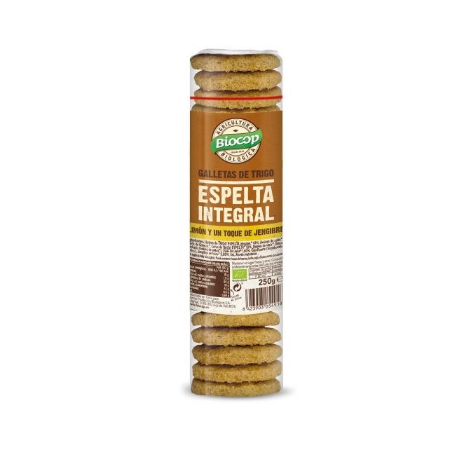 2er-Pack Vollkorn-Dinkelkekse mit Ingwer und Zitrone, Biocop 250 g