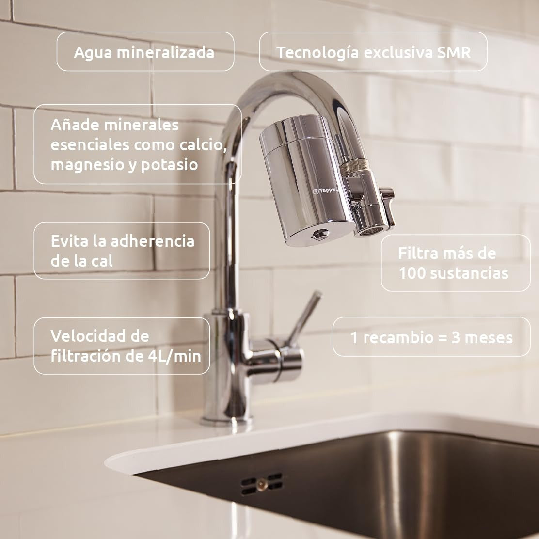 Zestaw 4 wkładów do filtra EcoPro Chrome SMR Tappwater