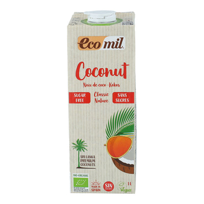 Lot de 6 bouteilles de 1 L de boisson végétale à la noix de coco Classic Nature BIO Ecomil